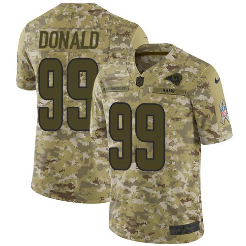 Nike Rams #99 Aaron Donald Camo Men's Stitched NFL Limited 2018 Salute To Service Jersey Nike Rams #99 Aaron Donald Camo Men's Stitched NFL Limited 2018 Salute To Service Jersey
