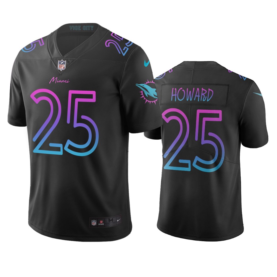Miami Dolphins #25 Xavien Howard Black Vapor Limited City Edition NFL Jersey Miami Dolphins #25 Xavien Howard Black Vapor Limited City Edition NFL Jersey
