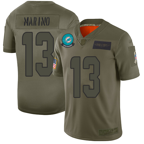Nike Dolphins #13 Dan Marino Camo Men's Stitched NFL Limited 2019 Salute To Service Jersey Nike Dolphins #13 Dan Marino Camo Men's Stitched NFL Limited 2019 Salute To Service Jersey