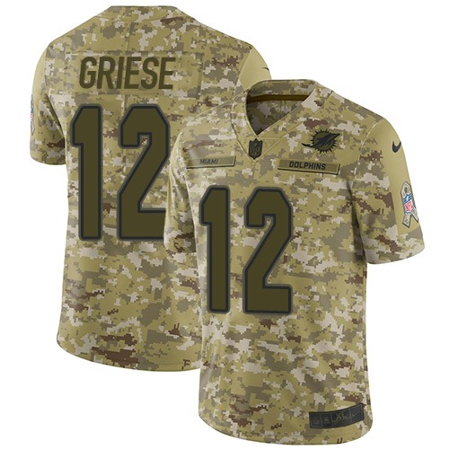 Nike Dolphins #12 Bob Griese Camo Men's Stitched NFL Limited 2018 Salute To Service Jersey Nike Dolphins #12 Bob Griese Camo Men's Stitched NFL Limited 2018 Salute To Service Jersey