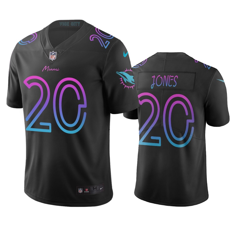 Miami Dolphins #20 Reshad Jones Black Vapor Limited City Edition NFL Jersey