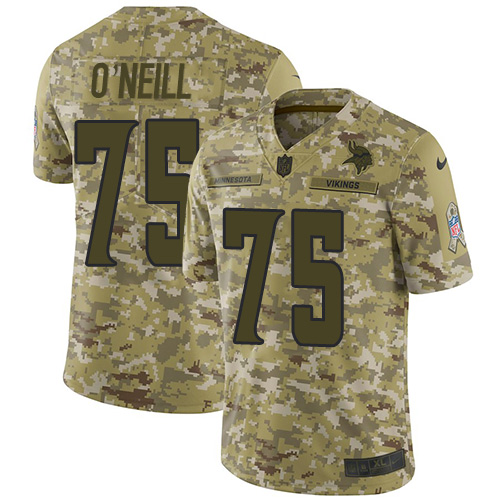 Nike Vikings #75 Brian O'Neill Camo Men's Stitched NFL Limited 2018 Salute To Service Jersey Nike Vikings #75 Brian O'Neill Camo Men's Stitched NFL Limited 2018 Salute To Service Jersey