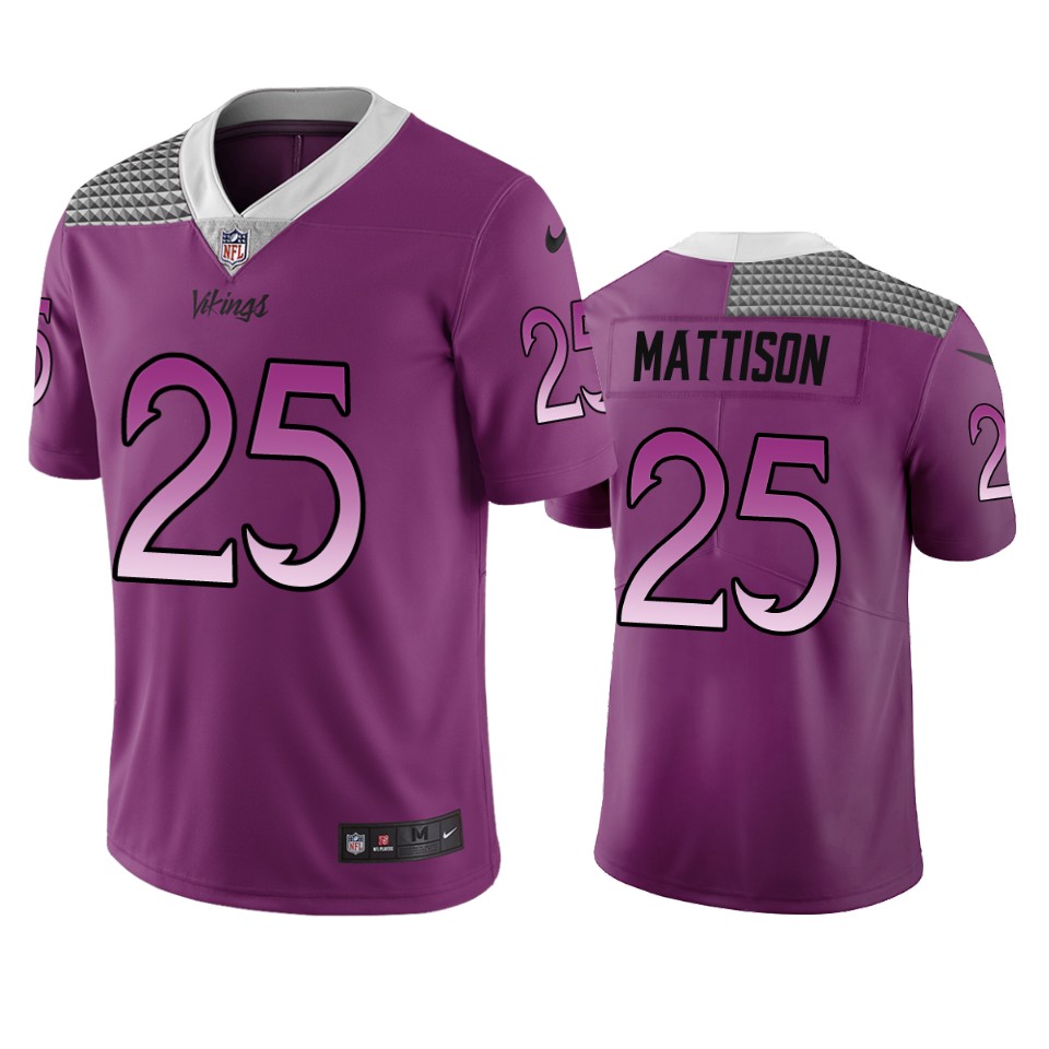 Minnesota Vikings #25 Alexander Mattison Purple Vapor Limited City Edition NFL Jersey Minnesota Vikings #25 Alexander Mattison Purple Vapor Limited City Edition NFL Jersey