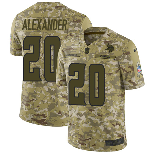 Nike Vikings #20 Mackensie Alexander Camo Men's Stitched NFL Limited 2018 Salute To Service Jersey Nike Vikings #20 Mackensie Alexander Camo Men's Stitched NFL Limited 2018 Salute To Service Jersey