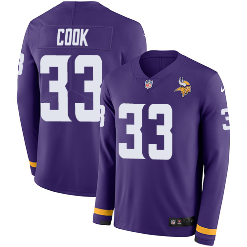 Nike Vikings #33 Dalvin Cook Purple Team Color Men's Stitched NFL Limited Therma Long Sleeve Jersey Nike Vikings #33 Dalvin Cook Purple Team Color Men's Stitched NFL Limited Therma Long Sleeve Jersey