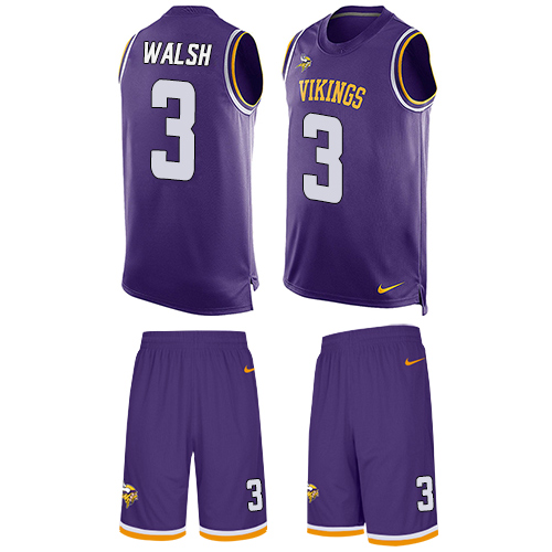 Nike Vikings #3 Blair Walsh Purple Team Color Men's Stitched NFL Limited Tank Top Suit Jersey Nike Vikings #3 Blair Walsh Purple Team Color Men's Stitched NFL Limited Tank Top Suit Jersey