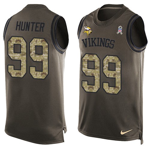 Nike Vikings #99 Danielle Hunter Green Men's Stitched NFL Limited Salute To Service Tank Top Jersey Nike Vikings #99 Danielle Hunter Green Men's Stitched NFL Limited Salute To Service Tank Top Jersey