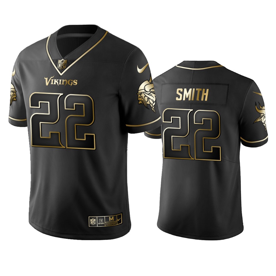 Vikings #22 Harrison Smith Men's Stitched NFL Vapor Untouchable Limited Black Golden Jersey Vikings #22 Harrison Smith Men's Stitched NFL Vapor Untouchable Limited Black Golden Jersey