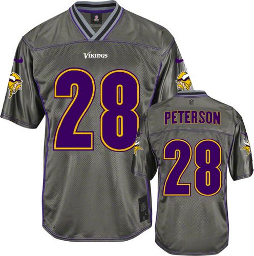 Nike Vikings #28 Adrian Peterson Grey Men's Stitched NFL Elite Vapor Jersey Nike Vikings #28 Adrian Peterson Grey Men's Stitched NFL Elite Vapor Jersey
