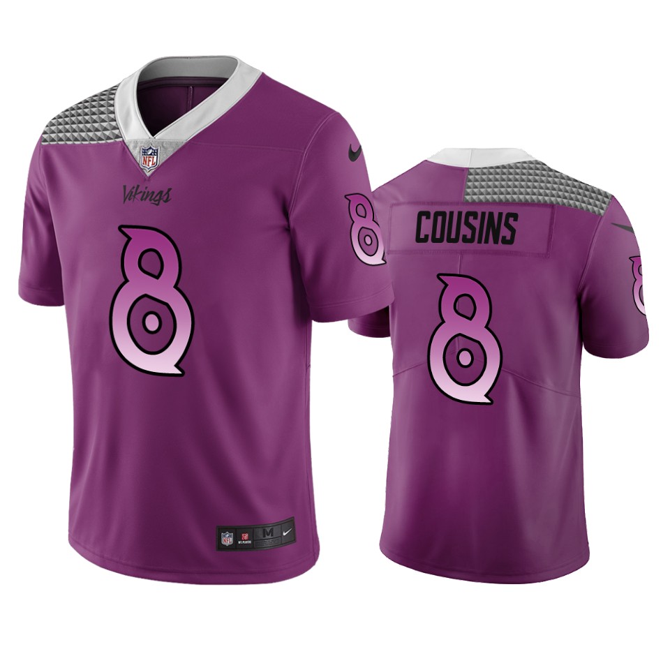 Minnesota Vikings #8 Kirk Cousins Purple Vapor Limited City Edition NFL Jersey Minnesota Vikings #8 Kirk Cousins Purple Vapor Limited City Edition NFL Jersey