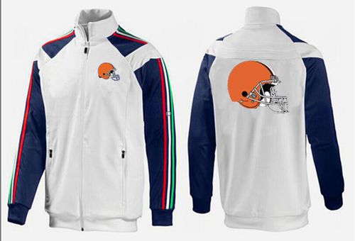 NFL Cleveland Browns Team Logo Jacket White_1 NFL Cleveland Browns Team Logo Jacket White_1