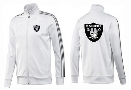 NFL Las Vegas Raiders Team Logo Jacket White_3 NFL Las Vegas Raiders Team Logo Jacket White_3