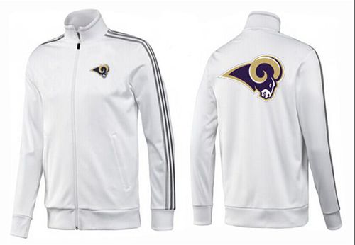 NFL Los Angeles Rams Team Logo Jacket White_3 NFL Los Angeles Rams Team Logo Jacket White_3
