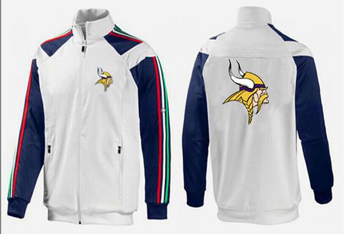 NFL Minnesota Vikings Team Logo Jacket White_2 NFL Minnesota Vikings Team Logo Jacket White_2