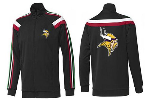 NFL Minnesota Vikings Team Logo Jacket Black_2 NFL Minnesota Vikings Team Logo Jacket Black_2