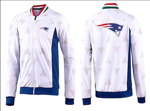 NFL New England Patriots Team Logo Jacket White_2 NFL New England Patriots Team Logo Jacket White_2