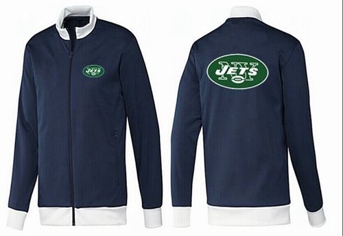 NFL New York Jets Team Logo Jacket Dark Blue_1 NFL New York Jets Team Logo Jacket Dark Blue_1