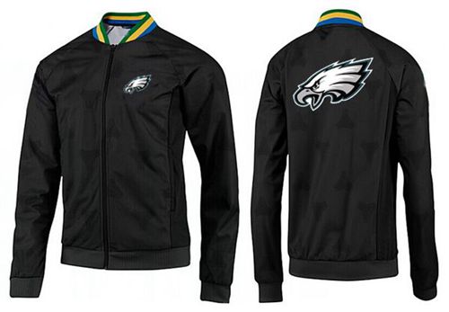 NFL Philadelphia Eagles Team Logo Jacket Black_2 NFL Philadelphia Eagles Team Logo Jacket Black_2