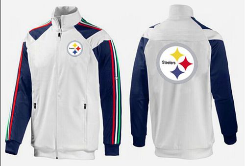 NFL Pittsburgh Steelers Team Logo Jacket White_3 NFL Pittsburgh Steelers Team Logo Jacket White_3