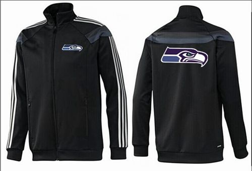 NFL Seattle Seahawks Team Logo Jacket Black_3 NFL Seattle Seahawks Team Logo Jacket Black_3