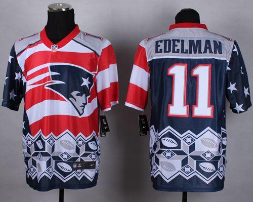Nike Patriots #11 Julian Edelman Navy Blue Men's Stitched NFL Elite Noble Fashion Jersey Nike Patriots #11 Julian Edelman Navy Blue Men's Stitched NFL Elite Noble Fashion Jersey
