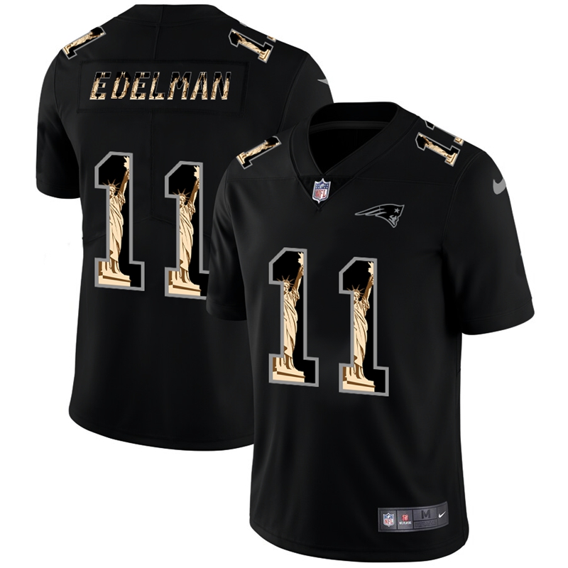 New England Patriots #11 Julian Edelman Carbon Black Vapor Statue Of Liberty Limited NFL Jersey New England Patriots #11 Julian Edelman Carbon Black Vapor Statue Of Liberty Limited NFL Jersey
