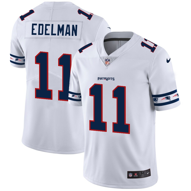 New England Patriots #11 Julian Edelman Nike White Team Logo Vapor Limited NFL Jersey New England Patriots #11 Julian Edelman Nike White Team Logo Vapor Limited NFL Jersey