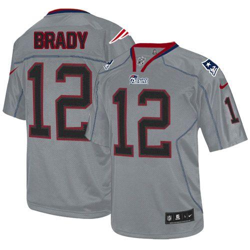 Nike Patriots #12 Tom Brady Lights Out Grey Men's Stitched NFL Elite Jersey Nike Patriots #12 Tom Brady Lights Out Grey Men's Stitched NFL Elite Jersey