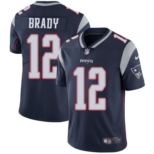 Nike Patriots #12 Tom Brady Navy Blue Team Color Men's Stitched NFL Vapor Untouchable Limited Jersey Nike Patriots #12 Tom Brady Navy Blue Team Color Men's Stitched NFL Vapor Untouchable Limited Jersey