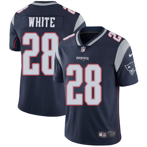 Nike Patriots #28 James White Navy Blue Team Color Men's Stitched NFL Vapor Untouchable Limited Jersey Nike Patriots #28 James White Navy Blue Team Color Men's Stitched NFL Vapor Untouchable Limited Jersey