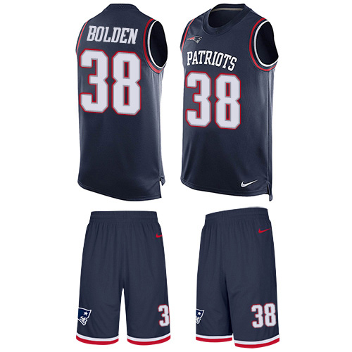 Nike Patriots #38 Brandon Bolden Navy Blue Team Color Men's Stitched NFL Limited Tank Top Suit Jersey Nike Patriots #38 Brandon Bolden Navy Blue Team Color Men's Stitched NFL Limited Tank Top Suit Jersey