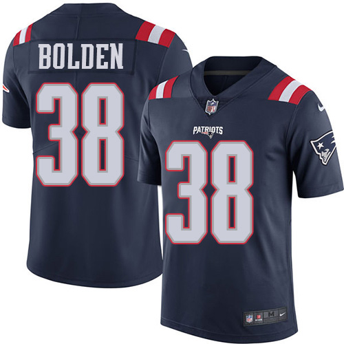 Nike Patriots #38 Brandon Bolden Navy Blue Men's Stitched NFL Limited Rush Jersey Nike Patriots #38 Brandon Bolden Navy Blue Men's Stitched NFL Limited Rush Jersey