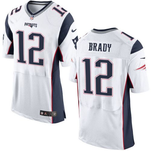 Nike Patriots #12 Tom Brady White Men's Stitched NFL New Elite Jersey Nike Patriots #12 Tom Brady White Men's Stitched NFL New Elite Jersey