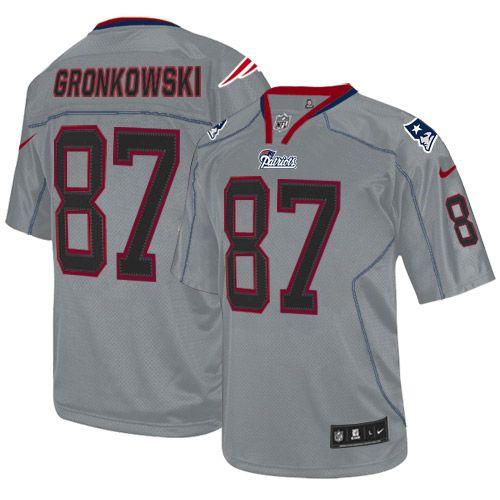 Nike Patriots #87 Rob Gronkowski Lights Out Grey Men's Stitched NFL Elite Jersey Nike Patriots #87 Rob Gronkowski Lights Out Grey Men's Stitched NFL Elite Jersey