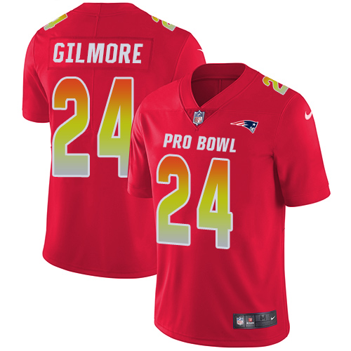 Nike Patriots #24 Stephon Gilmore Red Men's Stitched NFL Limited AFC 2019 Pro Bowl Jersey Nike Patriots #24 Stephon Gilmore Red Men's Stitched NFL Limited AFC 2019 Pro Bowl Jersey