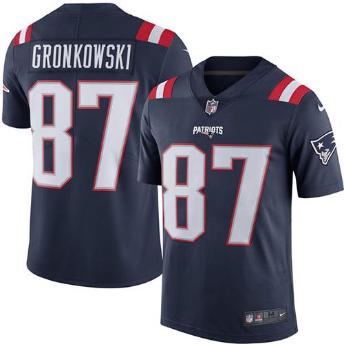 Nike Patriots #87 Rob Gronkowski Navy Blue Men's Stitched NFL Limited Rush Jersey Nike Patriots #87 Rob Gronkowski Navy Blue Men's Stitched NFL Limited Rush Jersey