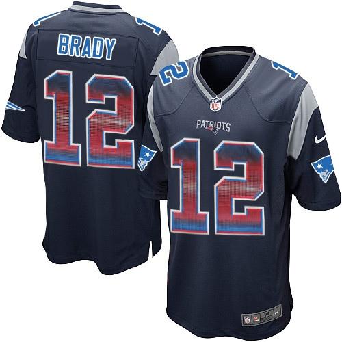 Nike Patriots #12 Tom Brady Navy Blue Team Color Men's Stitched NFL Limited Strobe Jersey Nike Patriots #12 Tom Brady Navy Blue Team Color Men's Stitched NFL Limited Strobe Jersey