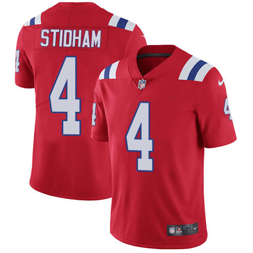 Nike Patriots #4 Jarrett Stidham Red Alternate Men's Stitched NFL Vapor Untouchable Limited Jersey Nike Patriots #4 Jarrett Stidham Red Alternate Men's Stitched NFL Vapor Untouchable Limited Jersey