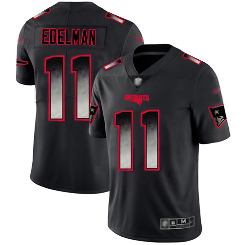 Nike Patriots #11 Julian Edelman Black Men's Stitched NFL Vapor Untouchable Limited Smoke Fashion Jersey Nike Patriots #11 Julian Edelman Black Men's Stitched NFL Vapor Untouchable Limited Smoke Fashion Jersey