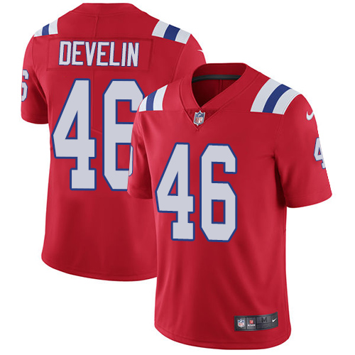 Nike Patriots #46 James Develin Red Alternate Men's Stitched NFL Vapor Untouchable Limited Jersey Nike Patriots #46 James Develin Red Alternate Men's Stitched NFL Vapor Untouchable Limited Jersey