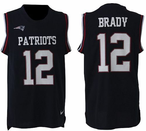 Nike Patriots #12 Tom Brady Navy Blue Team Color Men's Stitched NFL Limited Tank Top Jersey Nike Patriots #12 Tom Brady Navy Blue Team Color Men's Stitched NFL Limited Tank Top Jersey