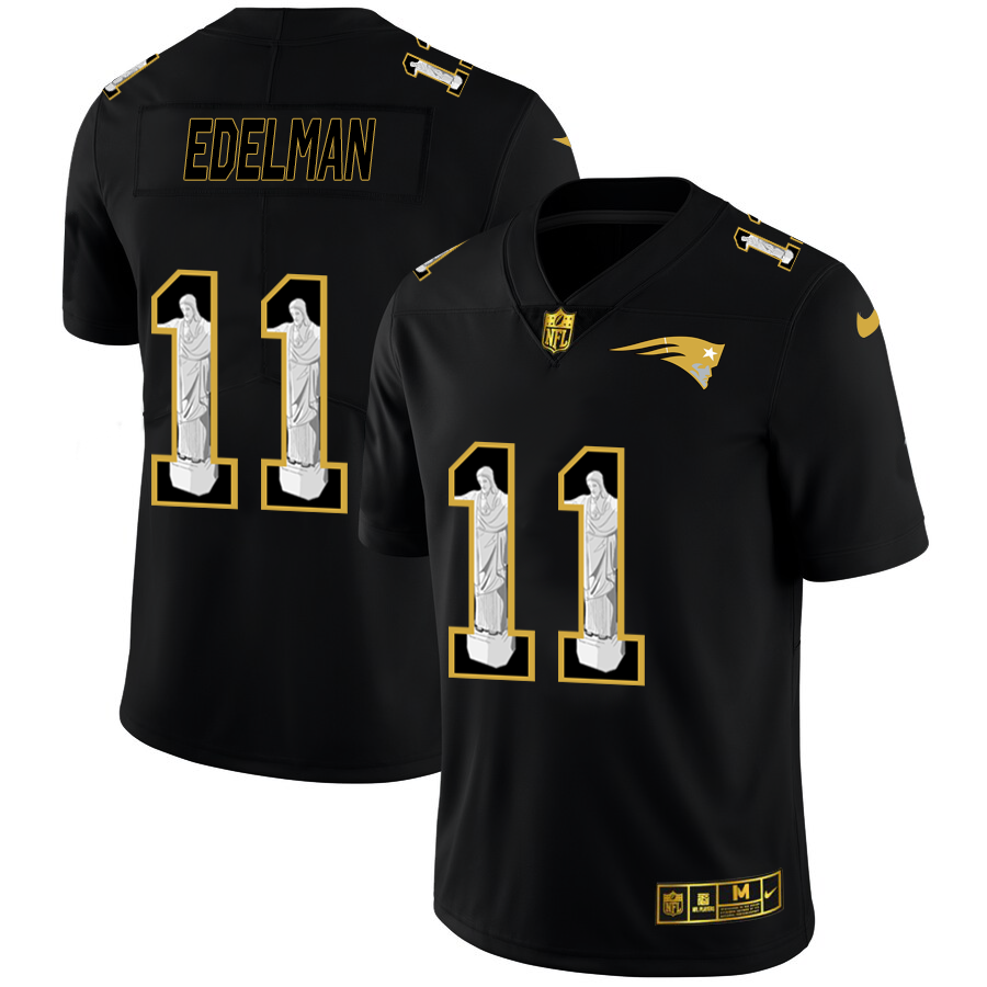 New England Patriots #11 Julian Edelman Nike Carbon Black Vapor Cristo Redentor Limited NFL Jersey New England Patriots #11 Julian Edelman Nike Carbon Black Vapor Cristo Redentor Limited NFL Jersey