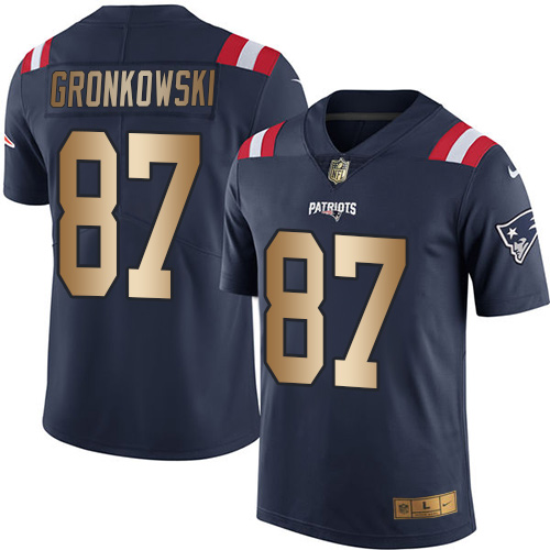 Nike Patriots #87 Rob Gronkowski Navy Blue Men's Stitched NFL Limited Gold Rush Jersey Nike Patriots #87 Rob Gronkowski Navy Blue Men's Stitched NFL Limited Gold Rush Jersey