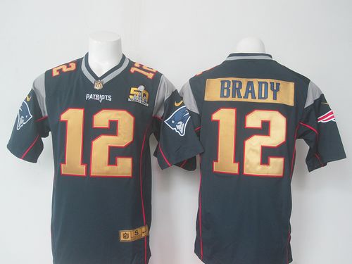 Nike Patriots #12 Tom Brady Navy Blue Team Color Super Bowl 50 Collection Men's Stitched NFL Elite Jersey Nike Patriots #12 Tom Brady Navy Blue Team Color Super Bowl 50 Collection Men's Stitched NFL Elite Jersey