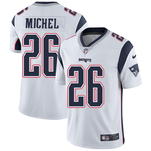Nike Patriots #26 Sony Michel White Men's Stitched NFL Vapor Untouchable Limited Jersey Nike Patriots #26 Sony Michel White Men's Stitched NFL Vapor Untouchable Limited Jersey