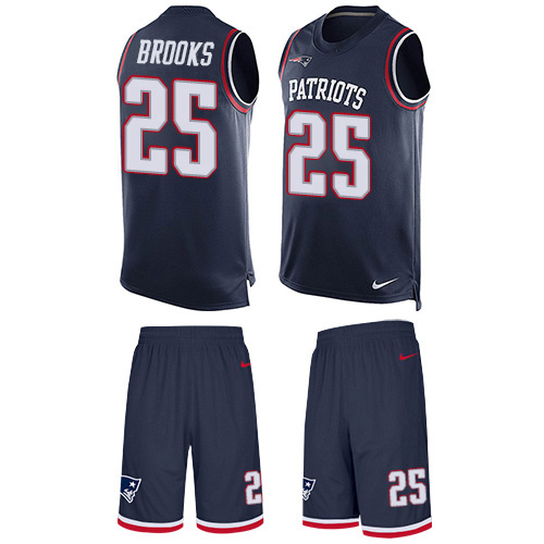 Nike Patriots #25 Terrence Brooks Navy Blue Team Color Men's Stitched NFL Limited Tank Top Suit Jersey Nike Patriots #25 Terrence Brooks Navy Blue Team Color Men's Stitched NFL Limited Tank Top Suit Jersey