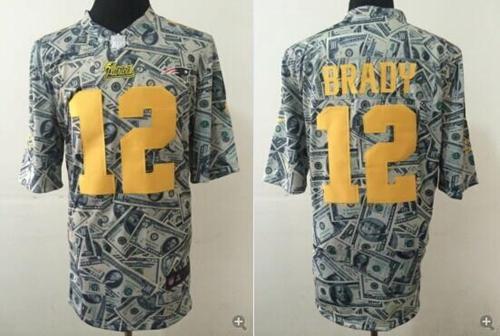 Nike Patriots #12 Tom Brady Dollar Fashion Men's Stitched NFL Elite Jersey Nike Patriots #12 Tom Brady Dollar Fashion Men's Stitched NFL Elite Jersey