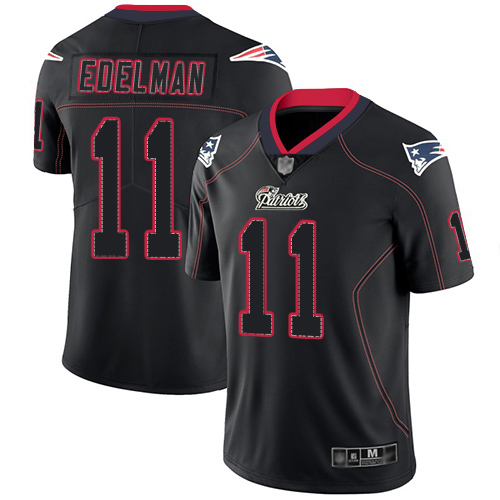 Nike Patriots #11 Julian Edelman Lights Out Black Men's Stitched NFL Limited Rush Jersey Nike Patriots #11 Julian Edelman Lights Out Black Men's Stitched NFL Limited Rush Jersey