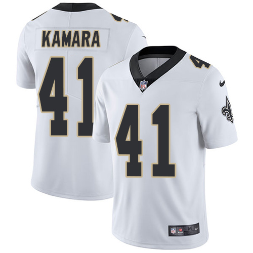 Nike Saints #41 Alvin Kamara White Men's Stitched NFL Vapor Untouchable Limited Jersey Nike Saints #41 Alvin Kamara White Men's Stitched NFL Vapor Untouchable Limited Jersey