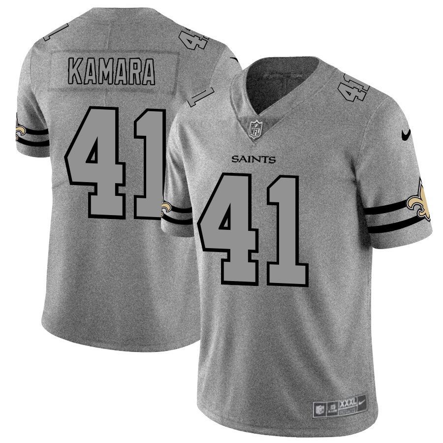 New Orleans Saints #41 Alvin Kamara Men's Nike Gray Gridiron II Vapor Untouchable Limited NFL Jersey New Orleans Saints #41 Alvin Kamara Men's Nike Gray Gridiron II Vapor Untouchable Limited NFL Jersey